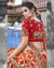Red Color Bridal Wear Banarasi Silk Jacquard Woven Lehenga Choli