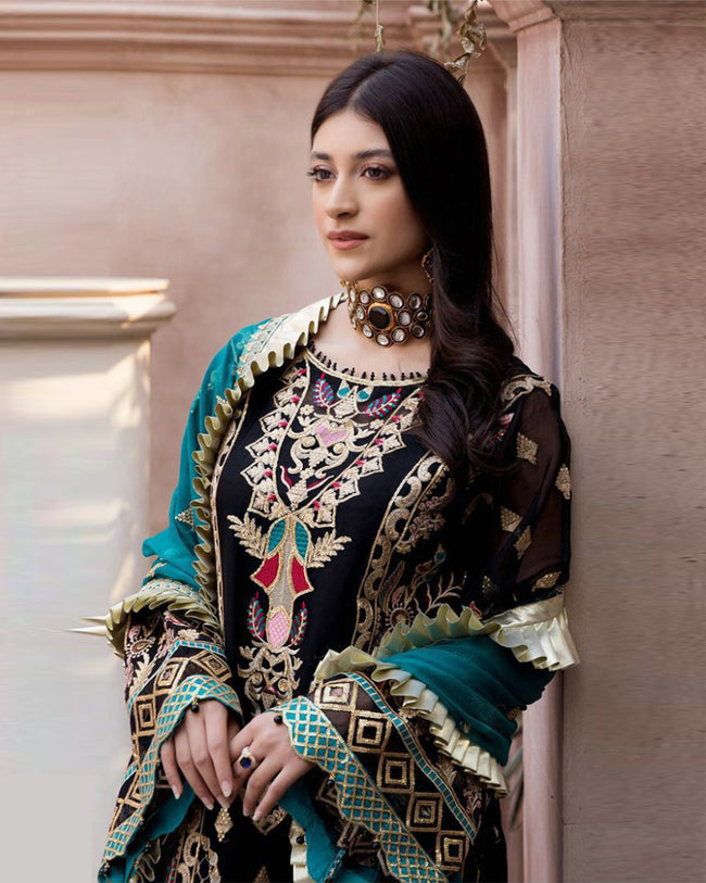 Pakistani Dress Black - Pakistani Suits - SareesWala.com
