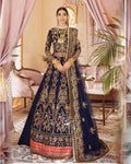 Blue Color Anarkali Unstitched Pakistani Salwar Kameez Suits