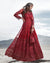Red Color Bridal Wear Net Semi Stitched Anarkali Gown Dress