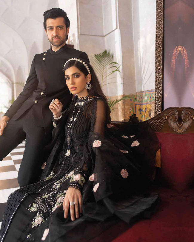 Fantastic Black Color Party Wear Unstitched Pakistani Stylish Suits