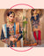 Green and Red Colored NETTED Unstitched Pakistani Salwar Kameez Suits