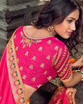 Magenta Pink Banarasi Silk Wedding Lehenga Choli