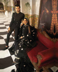 Fantastic Black Color Party Wear Unstitched Pakistani Stylish Suits