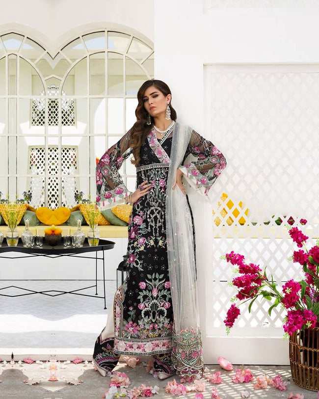 Georgette With Embroidered Pakistani Designer Suit Wine Color DN 111