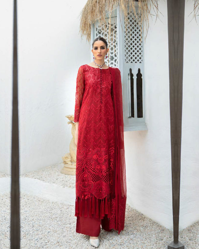 Incia Chiffon Collection-02-RUBY WOO-100% Original Dress Material Pakistani Salwar Suit