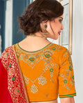 Mustard Yellow Color Wedding Wear Silk Jari Thread Work  Lehenga