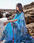 Light Blue Color Two Tone Casual Wear Georgette Printed Saree