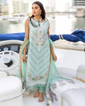 Sea Green Color Unstitched Cotton Self Embroidery Lawn Pakistani Salwar Kameez Suits