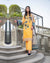 Mustard Yellow Color Unstitched Cotton Lawn Pakistani Salwar Kameez Suit