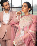 Baby Pink Color Bridal Wear Unstitched Pakistani Stylish Suits