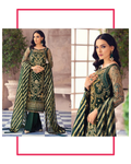 Mehndi Green Color NET Unstitched Pakistani Salwar Kameez Suits