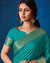 Mesmerising Teal Green Color FancyGeorgette With Lace Border Saree