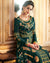 Green Color Party Wear Georgette With Embroidery Work Lehenga Style Suit