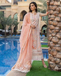 Beige Color Unstitched Cotton Self Embroidery Lawn Pakistani Salwar Kameez Suits