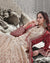 Beige Color Party Wear Net Semi Stitched Anarkali Gown Dress with Maroon Jacket