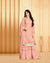 Peach Color Party Wear Fancy Unstitched Pakistani Sharara Suit