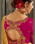 Beige Color Festive Wear Pure Dola Jacquard Silk Designer Saree
