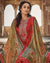 Red Color Printed Pashmina Unstitched Winter Pakistani Suit