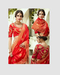 Beige and Red Color Wedding Wear Lehenga & Blouse with Dupatta