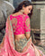 Pink-Gray Color Wedding Wear Banarasi Silk Jacquard Woven Lehenga Choli