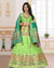 Parrot Green Color Party Wear Silk Jacquard Lehenga & Blouse with Dupatta