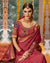 Rust Pink Color Two Tone Festive Wear Banarasi Silk Saree