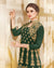 Green Colored Designer Semi-Stitched Party Wear Georgette Anarkali Suit