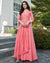 Mesmerising Pink Colored Floral Embroidered Silk Gown