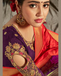 Red Color Festive Wear Pure Dola Jacquard Silk Designer Saree