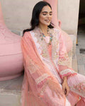 Pink Color Unstitched Cotton Self Embroidery Lawn Pakistani Salwar Kameez Suits