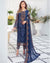 Beautiful Blue Color Fox Georgette Unstitched Pakistani Salwar Kameez Suit