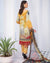 Mustard Yellow Color Unstitched Lawn Printed Pakistani Salwar Kameez Suits