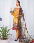 Mustard Yellow Color Unstitched Lawn Printed Pakistani Salwar Kameez Suits