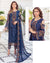 Beautiful Blue Color Fox Georgette Unstitched Pakistani Salwar Kameez Suit