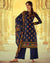 Blue Color UnstitchedSelf woven Pasmina Printed Winter Pakistani Suits