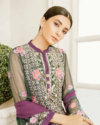 Spades Luxury Edition - 1- 3Piece Suit- TWINKLING ORCHID -100% Original Dress Material Pakistani Suit