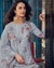 Sky Blue Color Digital Printed Pashmina Unstitched Winter Pakistani Suit