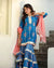 Blue Color Cotton Gota Patti Work Printed Sharara Jaipuri Suit with Potli