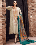 EID COLLECTION 2023 MARIAB Cream Color Unstitched Lawn Pakistani Salwar Kameez Suits