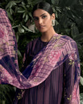 Purple Color Digital Printed Pashmina Unstitched Winter Pakistani Suit